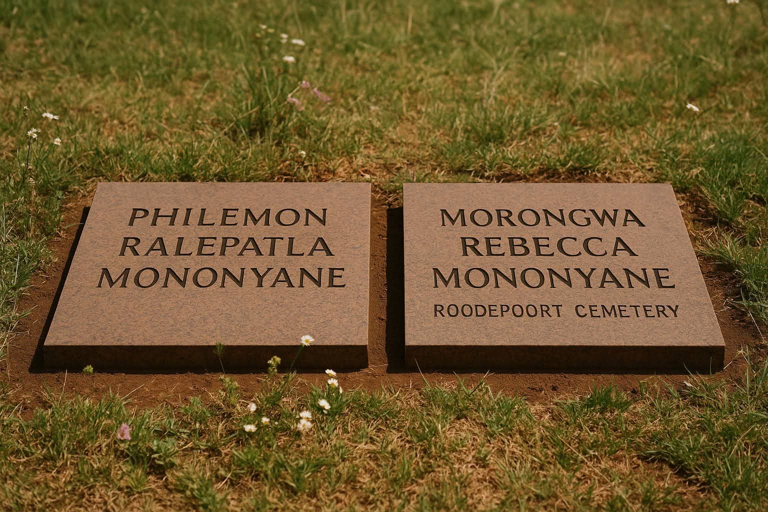 In loving memory of Philemon Ralepatla Mononyane and Morongwa Rebecca Mononyane